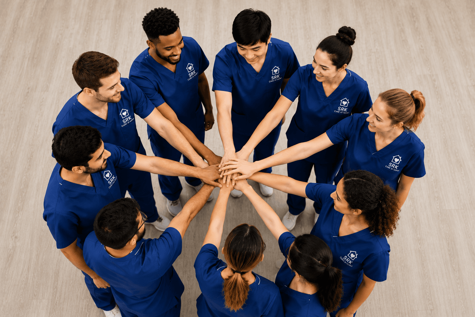 Diverse caregiver and client sharing a warm moment