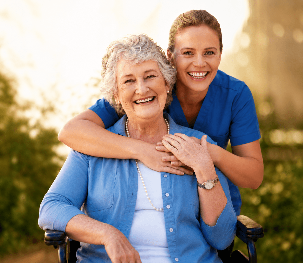 Healthcare professional providing care at home