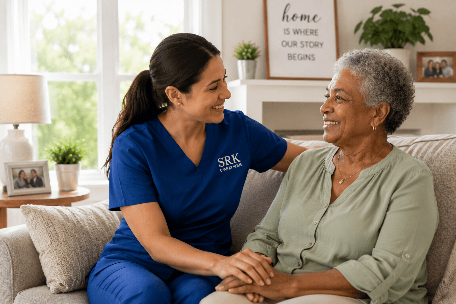Compassionate elderly care home visit
